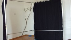 Installation rideaux castelet